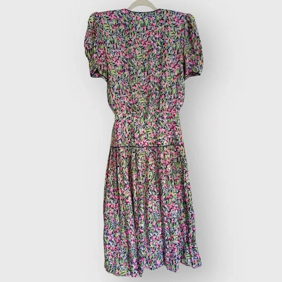 GUC Maggy London by Jeannene Booher Vintage 100% silk Dress | Size 8 - Picture 3 of 6